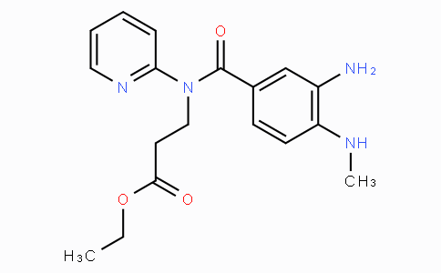 212322-56-0 | Ethyl 3-(3-amino-4-(methylamino)-N-(pyridin-2-yl)benzamido)propanoate