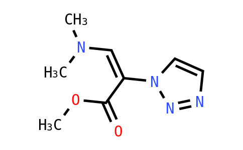 CAS No. 1021869-28-2, 3-(ジメチルアミノ)-2-(1H-1,2,3-トリアゾール-1-イル)アクリル酸メチルエステル
