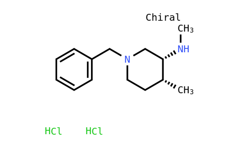 CAS No. 1062580-52-2, (3R,4R)-N,4-Dimethyl-1-(phenylmethyl)-3-piperidinamine hydrochloride