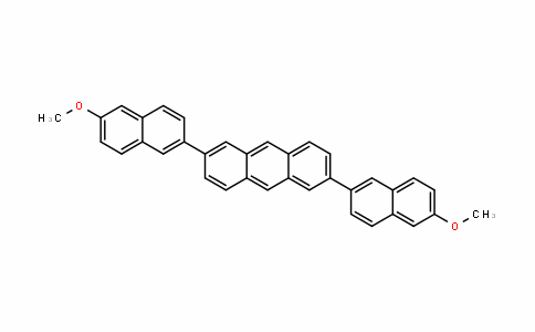 CAS No. 1065644-45-2, 2,6-bis[6-methoxy-2-naphthalenyl]anthracene