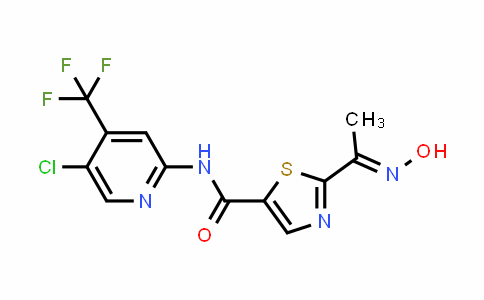 CAS No. 1095823-58-7, N-[5-Chloro-4-(trifluoromethyl)-2-pyridinyl]-2-[1-(hydroxyimino)ethyl]-5-thiazolecarboxamide