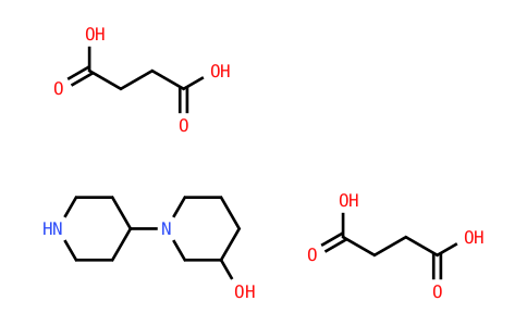 CAS No. 1185492-37-8, 1,4'-bipiperidin-3-ol disuccinate (salt)