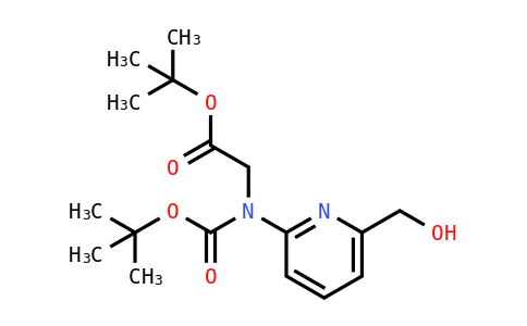 MC863316 | 1187450-49-2 | tert-butyl (tert-butoxycarbonyl(6-(hydroxymethyl)pyridin-2-yl)amino)acetate