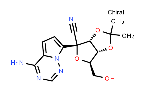 CAS No. 1191237-80-5, (3aR,4R,6R,6aR)-4-(4-Aminopyrrolo[2,1-f][1,2,4]triazin-7-yl)-6-(hydroxymethyl)-2,2-dimethyltetrahydrofuro[3,4-d][1,3]dioxole-4-carbonitrile