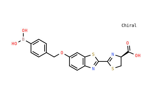 1344979-76-5 | 4-Thiazolecarboxylic acid, 2-[6-[(4-boronophenyl)methoxy]-2-benzothiazolyl]-4,5-dihydro-, (4S)-