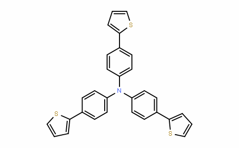 CAS No. 142807-63-4, 4-(2-thienyl)-N,N-bis[4-(2-thienyl)phenyl]benzenamine