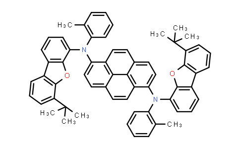 DY586665 | 1438391-43-5 | 1,6-Pyrenediamine, N1,N6-bis[6-(1,1-dimethylethyl)-4-dibenzofuranyl]-N1,N6-bis(2-methylphenyl)-