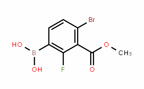 CAS No. 1451391-94-8, (4-Bromo-2-fluoro-3-methoxycarbonylphenyl)boronic acid