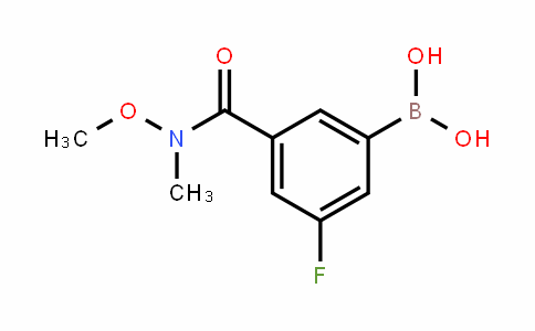 CAS No. 1451392-31-6, 3-(N,O-Dimethylhydroxylaminecarbonyl)-5-fluorophenylboronic acid
