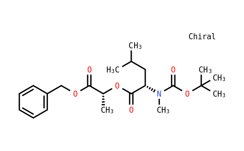 MC828148 | 153052-68-7 | L-leucine, N-[(1,1-dimethylethoxy)carbonyl]-N-methyl-, (1R)-1-methyl-2-oxo-2-(phenylmethoxy)ethyl ester