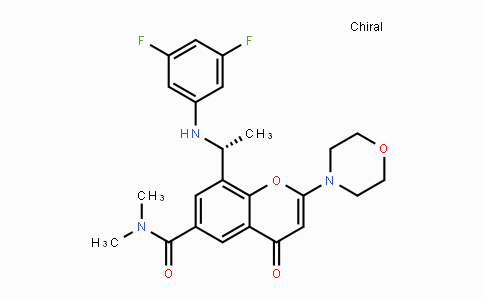CAS No. 1627494-13-6, 8-[(1R)-1-[(3,5-二氟苯基)氨基]乙基]-N,N-二甲基-2-(4-吗啉基)-4-氧代-4H-1-苯并吡喃-6-甲酰胺