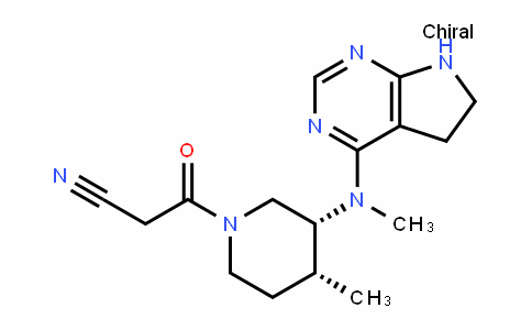 CAS No. 1640972-35-5, 3-((3R,4R)-3-((6,7-dihydro-5H-pyrrolo[2,3-d]pyrimidin-4-yl)(methyl)amino)-4-methylpiperidin-1-yl)-3-oxopropanenitrile