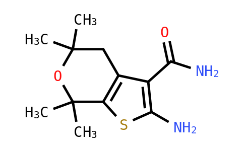 CAS No. 1654726-92-7, 5H-Thieno[2,3-c]pyran-3-carboxamide, 2-amino-4,7-dihydro-5,5,7,7-tetramethyl-