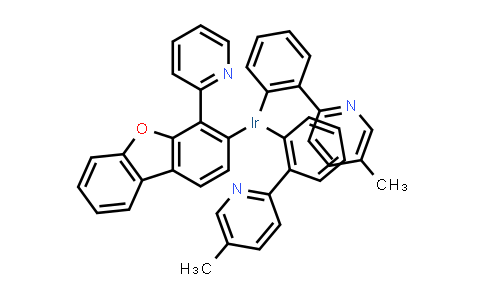 CAS No. 1691206-85-5, Bis(2-(5-methylpyridin-2-yl)phenyl)(4-(pyridin-2-yl)dibenzo[b,d]furan-3-yl)iridium