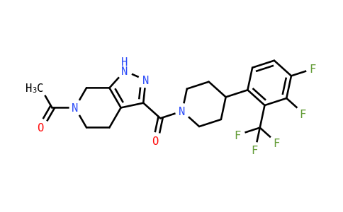 DY863352 | 1821327-95-0 | 1-[3-[[4-[3,4-二氟-2-(三氟甲基)苯基]-1-哌啶基]羰基]-1,4,5,7-四氢-6H-吡唑并[3,4-C]吡啶-6-基]乙酮