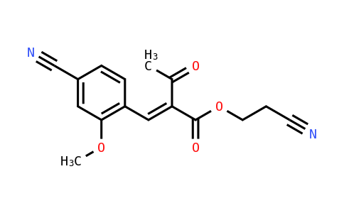 CAS No. 1870824-80-8, 2-Cyanoethyl 2-(4-cyano-2-methoxybenzylidene)-3-oxobutanoate