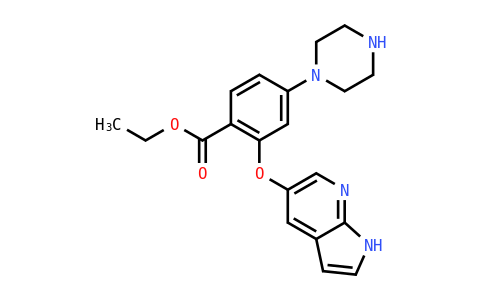 MC863350 | 2180923-73-1 | Benzoic acid, 4-(1-piperazinyl)-2-(1H-pyrrolo[2,3-B]pyridin-5-yloxy)-, ethyl ester
