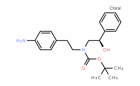 CAS No. 223673-36-7, (R)-tert-butyl 4-aminophenethyl(2-hydroxy-2-phenylethyl)carbamate