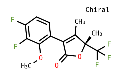 MC26H037 | 2875066-35-4 | 2(5H)-Furanone, 3-(3,4-difluoro-2-methoxyphenyl)-4,5-dimethyl-5-(trifluoromethyl)-, (5R)-