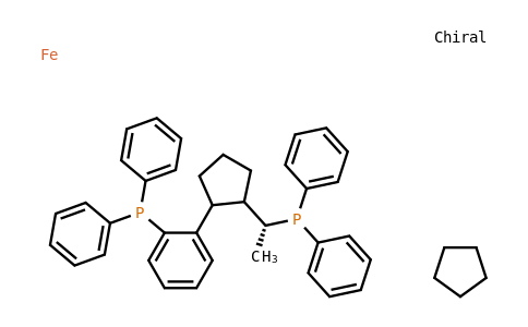 MC824037 | 565184-32-9 | (R) -(+)-1-[(R)-2-(2'-二苯基膦苯基)二茂铁]乙基二苯基膦