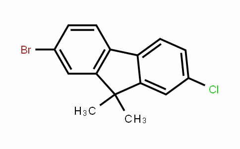 CAS No. 605630-37-3, 2-Bromo-7-chloro-9,9-dimethyl fluoren