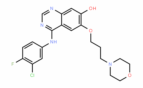 MC445591 | 847949-49-9 | 4 - （（3-氯-4-氟苯基）氨基）-6-（3-吗啉代）喹唑啉-7-醇