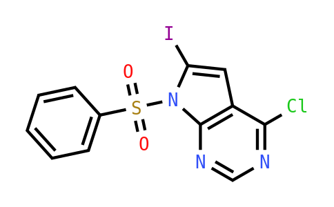 876343-09-8 | 4-Chloro-6-iodo-7-phenylsulfonyl-7H-pyrrolo[2,3-d]pyrimidine