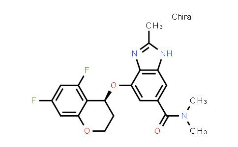 CAS No. 942195-55-3, 7-[[(4S)-5,7-Difluoro-3,4-dihydro-2H-chromen-4-YL]oxy]-N,n,2-trimethyl-3H-benzimidazole-5-carboxamide