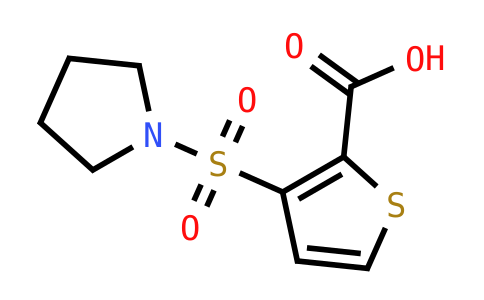 CAS No. 944895-22-1, 3-(1-Pyrrolidinylsulfonyl)-2-thiophenecarboxylic acid
