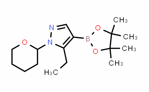 CAS No. 959755-73-8, 5-乙基-1-(四氢-吡喃-2-基)-4-(4,4,5,5-四甲基-[1,3,2]二氧硼戊环-2-基)-1H-吡唑
