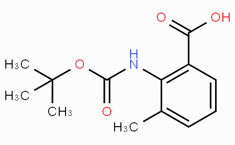 CAS No. 669713-59-1, 2-((tert-Butoxycarbonyl)amino)-3-methylbenzoic acid