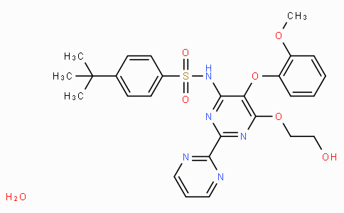 CAS No. 157212-55-0, 4-(tert-Butyl)-N-(6-(2-hydroxyethoxy)-5-(2-methoxyphenoxy)-[2,2'-bipyrimidin]-4-yl)benzenesulfonamide hydrate
