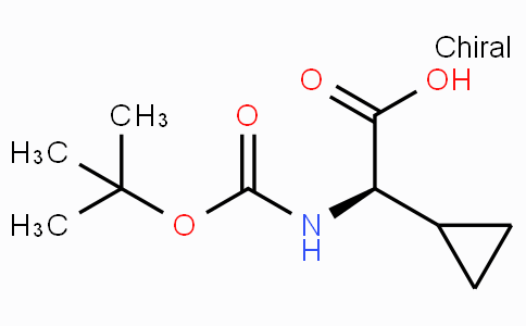 CAS No. 609768-49-2, (R)-2-((tert-Butoxycarbonyl)amino)-2-cyclopropylacetic acid