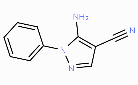 CAS No. 5334-43-0, 5-Amino-1-phenyl-1H-pyrazole-4-carbonitrile