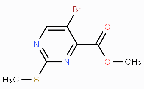 CAS No. 50593-91-4, Methyl 5-bromo-2-(methylsulfanyl)-4-pyrimidinecarboxylate