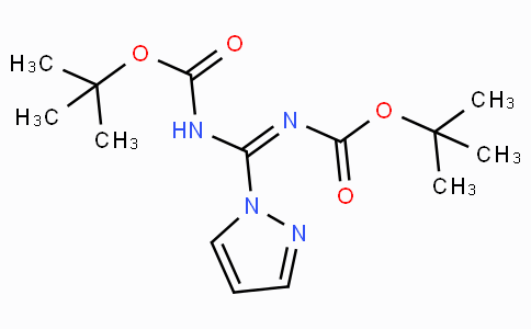 CAS No. 152120-54-2, tert-Butyl (((tert-butoxycarbonyl)amino)(1H-pyrazol-1-yl)methylene)carbamate