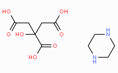 CAS No. 144-29-6, Piperazine 2-hydroxypropane-1,2,3-tricarboxylate