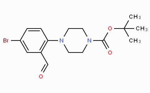CAS No. 628326-05-6, tert-Butyl 4-(4-bromo-2-formylphenyl)piperazine-1-carboxylate