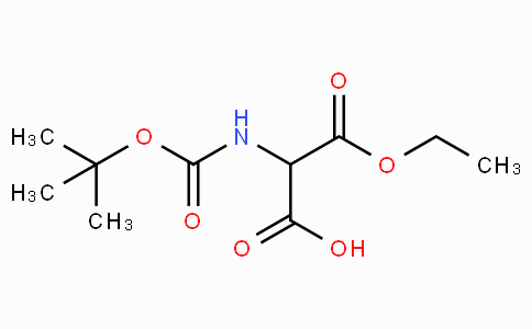 CAS No. 137401-45-7, 2-((tert-Butoxycarbonyl)amino)-3-ethoxy-3-oxopropanoic acid