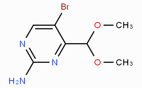 CAS No. 914347-52-7, 5-Bromo-4-(dimethoxymethyl)pyrimidin-2-amine