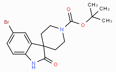 CAS No. 873779-30-7, tert-Butyl 5-bromo-2-oxospiro[indoline-3,4'-piperidine]-1'-carboxylate