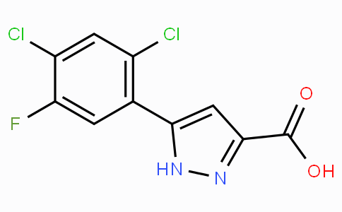 CAS No. 1119299-75-0, 5-(2,4-Dichloro-5-fluorophenyl)-1H-pyrazole-3-carboxylic acid