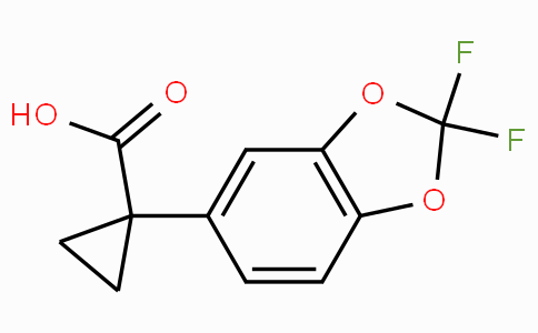 CAS No. 862574-88-7, 1-(2,2-Difluorobenzo[d][1,3]dioxol-5-yl)cyclopropanecarboxylic acid