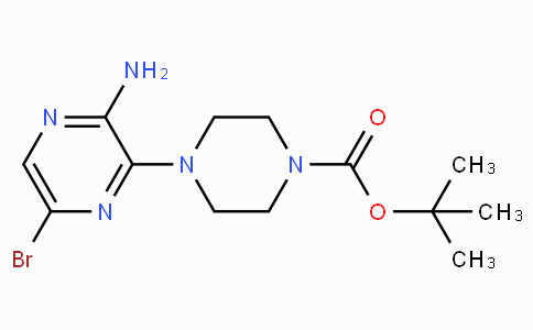 CAS No. 479685-13-7, tert-Butyl 4-(3-amino-6-bromopyrazin-2-yl)piperazine-1-carboxylate