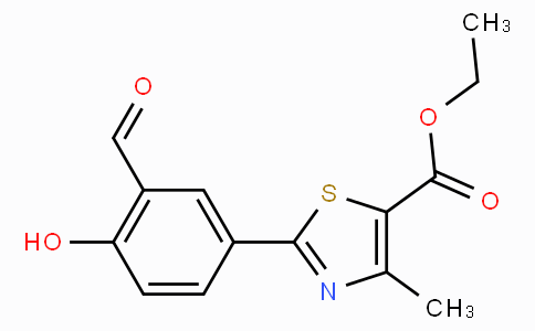 CAS No. 161798-01-2, Ethyl 2-(3-formyl-4-hydroxyphenyl)-4-methylthiazole-5-carboxylate
