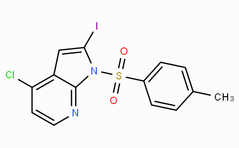 CAS No. 348640-26-6, 4-Chloro-2-iodo-1-tosyl-1H-pyrrolo[2,3-b]pyridine