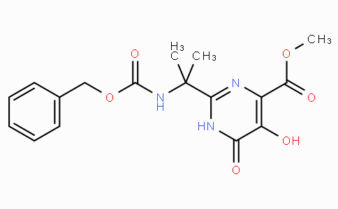 CAS No. 519032-08-7, Methyl 2-(2-(benzyloxycarbonylamino)propan-2-yl)-5-hydroxy-6-oxo-1,6-dihydropyrimidine-4-carboxylate