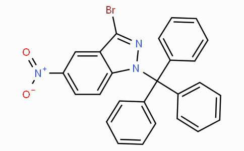 CAS No. 942189-39-1, 3-Bromo-5-nitro-1-trityl-1H-indazole