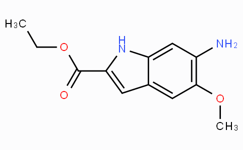 CAS No. 107575-60-0, Ethyl 6-amino-5-methoxy-1H-indole-2-carboxylate
