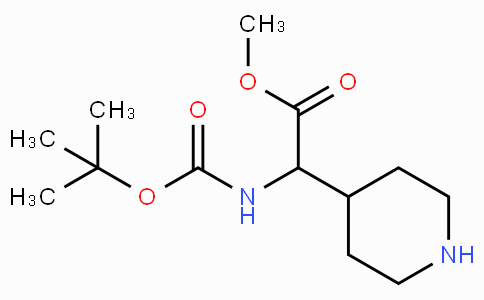 CAS No. 219832-76-5, Methyl 2-((tert-butoxycarbonyl)amino)-2-(piperidin-4-yl)acetate